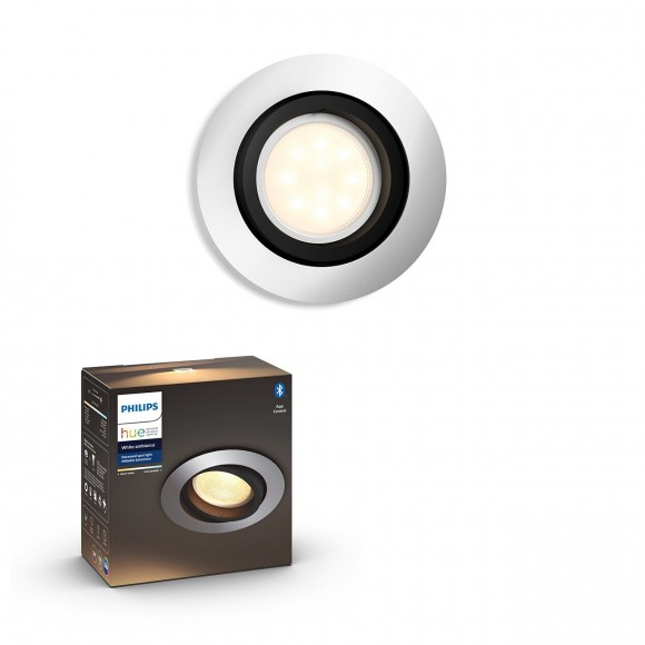 Philips Hue 50411/48/P9 LED Deckenleuchte Milliskin 1x5,5W | GU10 | 2200-6500K - Bluetooth Smart