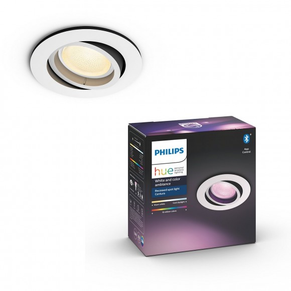 Philips Hue 50451/31/P7 Spotleuchte Centura 1x5,7W | 2000-6500K | RGB - Bluetooth, White and Color Ambiance
