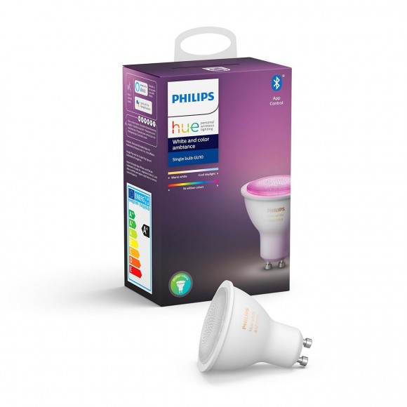 Philips Hue 8718699628659 LED Lampe 1x6,5W | GU110 - Bluetooth, White and Color Ambiance