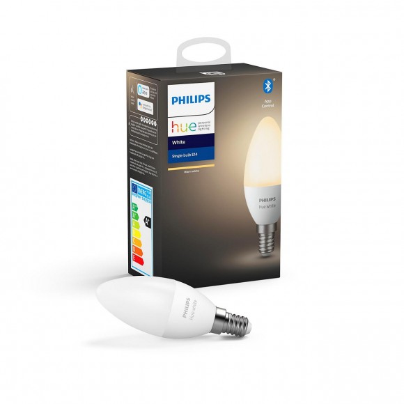Philips Hue 8718699671211 LED Lampe 1x5,5W | E14 - Bluetooth Form Kerze, White Ambiance