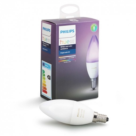 Philips Hue 10144166 LED Lampe 1x6W| E14 | RGB - White and Color Ambiance