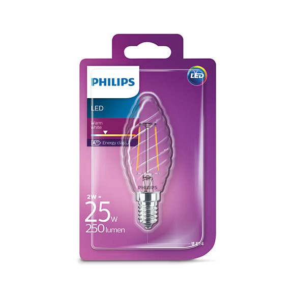 Philips 101383271 LED Lampe Classic 1x2W | E14 | 2700K