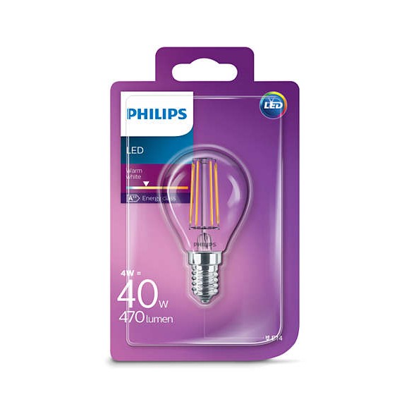 Philips 101383304 LED Lampe Classic 1x4W | E14 | 2700K