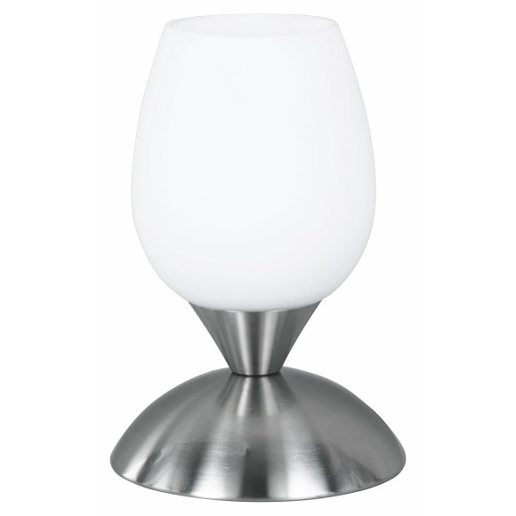Trio R59441007 Tischleuchte Cup II 1x40W | E14 - Berührungsschalter, silber, weiß