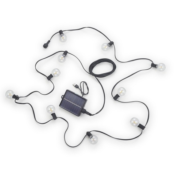 Trio TR74761132 Lichterkette für den Außenbereich MOOD | 1W E12 | 10x30lm | 2700K | Fernbedienung | schwarz