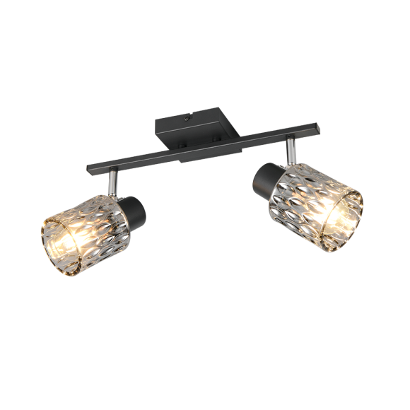 Trio TR86422032 Spot-Deckenleuchte JACK  | 10W E27 | schwarz | rauch­far­ben