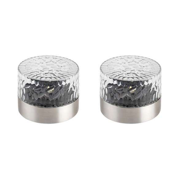 Rabalux 7010 2x LED Outdoor Solar Tischleuchte Lentula 1x0,5W | 10lm | 3000 K | IP44 - Edelstah