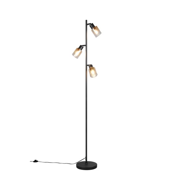 Trio TR41783032 Stehlampe CADIZ  | 10W E14 | mit Schalter | schwarz