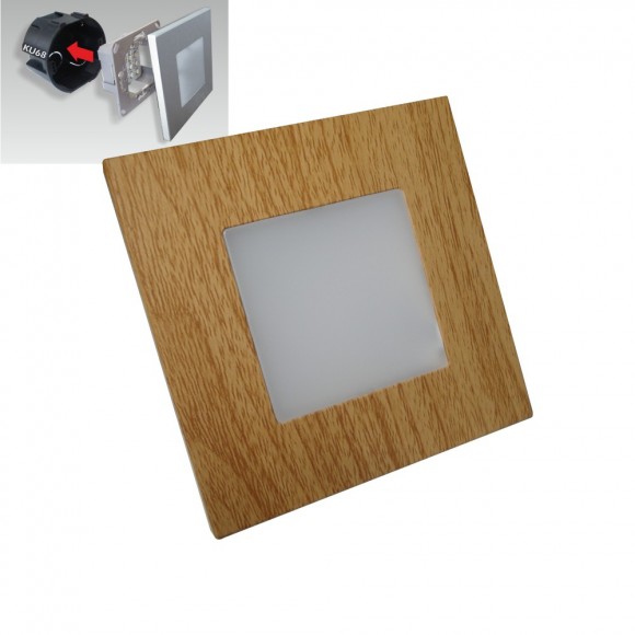 Emithor 48307 STEP LIGHT Wandleuchte LED 1W, 60 LMA, 4000K, leichtes Holz