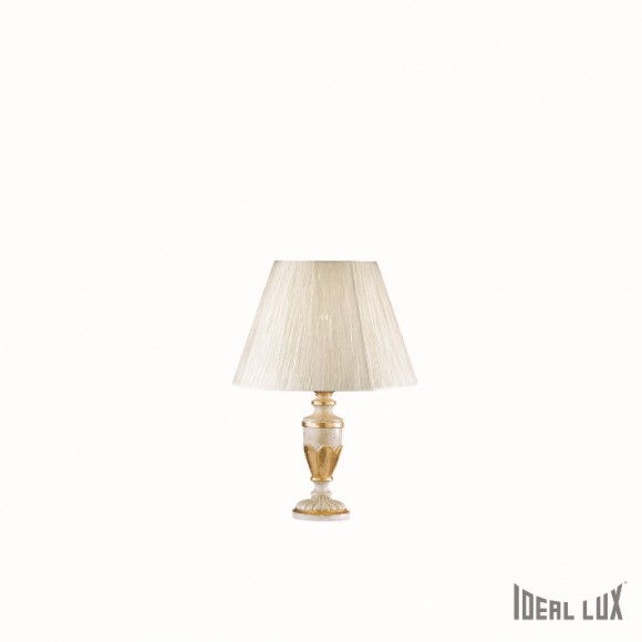 Ideal Lux Tischlampe FLORA 1x60W E27 - antik Elfenbein/gold