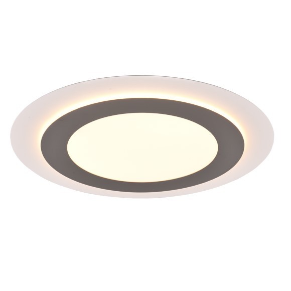 Trio 641519207 LED-Deckenleuchte Morgan 1x42W | 5600lm | 2700-6000K | IP20 - einstellbare Lichtfarbe in Stufen + stufenlos einstellbare Lichtfarbe, integrierter Dimmer, Memory-Funktion, Nachtmodus, Fernbedienung, Zeitschaltuhr, Nickel