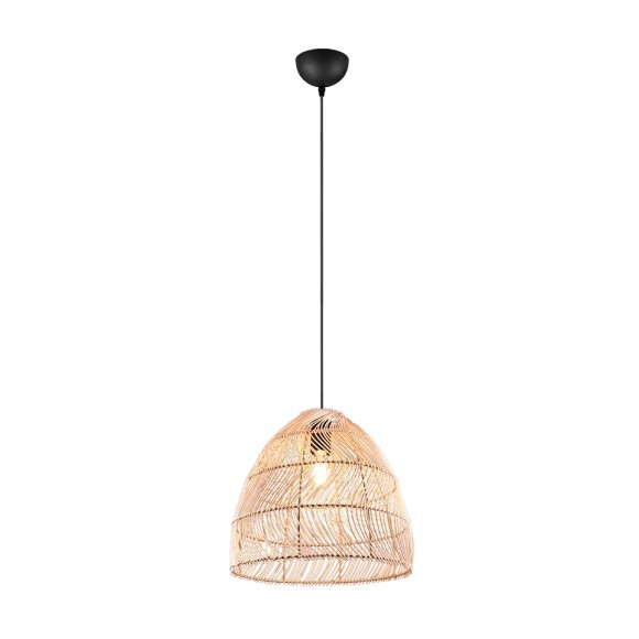 Trio R31131036 Pendelleuchte Rike 1x40W | E27 | IP20 - höhenverstellbar, Rattan