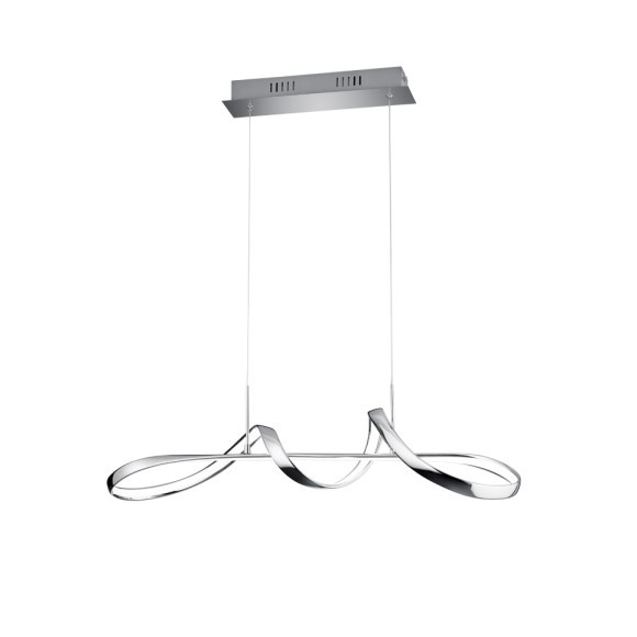 Trio R37091106 LED-Hängeleuchte Perugia 1x37W | 4500lm | 4000K - dimmbar, Dimmschalter, Chrom