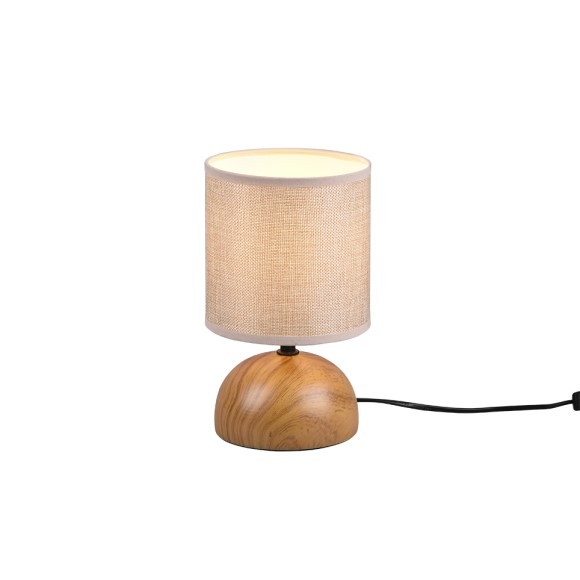 Trio R50351035 Tischleuchte Luci 1x40W | E14 - Kabelschalter, Holz, Creme