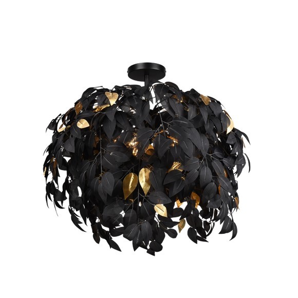 Trio TR60463032 Deckeneinbauleuchte Leavy 3x28W | E14 - schwarz, gold