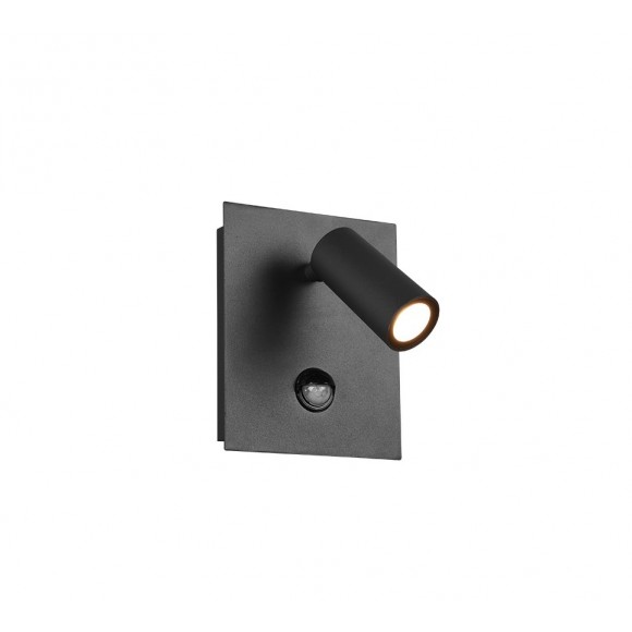 Trio 222969142 LED Außen Wandleuchte mit Sensor Tunga 1x35w | 420lm | 3000k | IP54 - schwarz