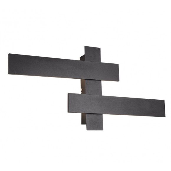 TRIO 275510232 LED Wand- oder Deckenleuchte Belfast 2x 10,5W | 2100L | 3000K | IP20 - 3-Phasen-dimmbar, indirekte Beleuchtung, schwarz