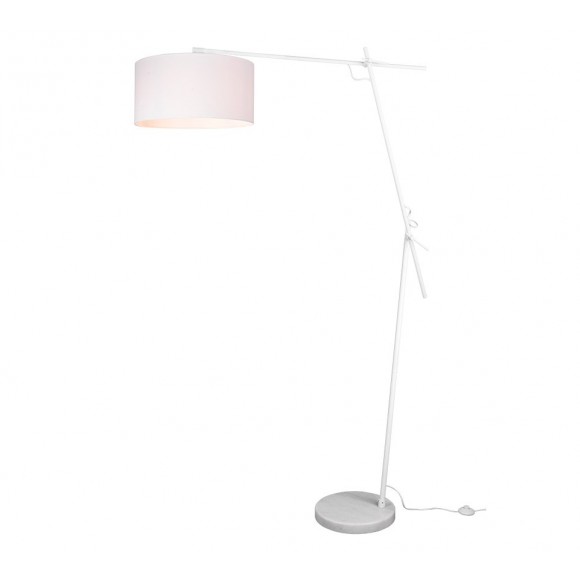 Trio 401600131 Stehleuchte Ponte 1x60w | E27 - einstellbar, Fußschalter, weiß