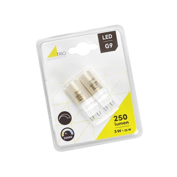 TRIO 929-235 2x LED Lampe Stiftsockel 1x3W | G9 | 250LM | 3000K - dimmbar