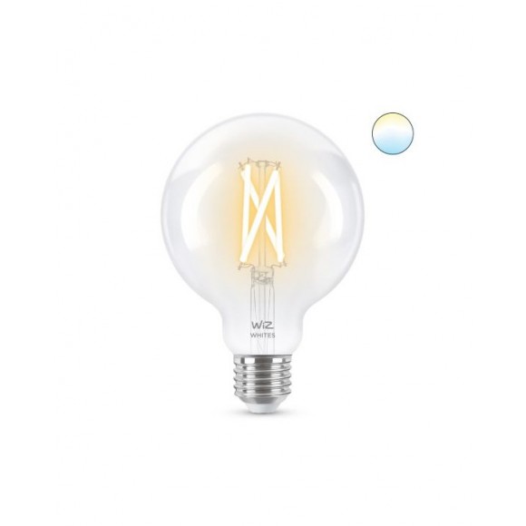 WiZ Tunable White 8718699786694 Intelligente LED-Filament-Lampe E27 | 1x6,7w | 806lm | 2700-6500K - Kugelform