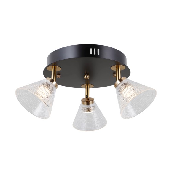 Italux WL-34393-3R-BK-HBR LED Spot-Deckenleuchte Orella | 12W LED | 750lm | 3000K