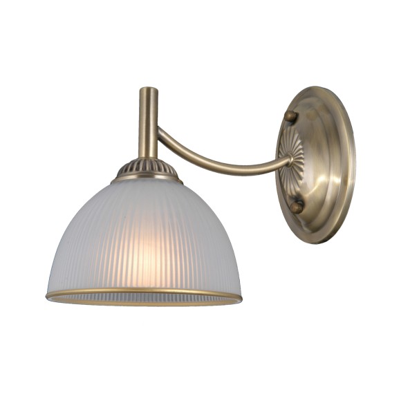 Italux WL-40653-1-ABR-WH Wandleuchte Fener | 40W E27 | messing | opal