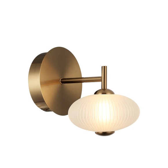 Italux WL-8545-1-BK-GD LED Wandleuchte Nico | 5W integrierte LED-Quelle | 3000K | gold | schwarz | weiß