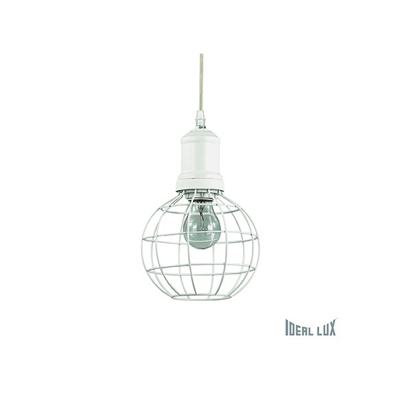 Ideal Lux 114927 Hanging Cage Round Deckenleuchte 1x60W | E27 - weiß