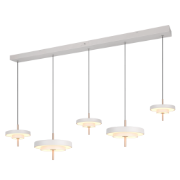Trio T340210576 LED Pendel-Kronleuchter KEATON | 50W integrierte LED-Quelle | 1x5900lm | 2300+3000+