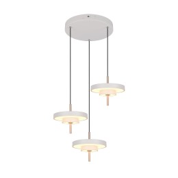 Trio T340230376 LED Pendel-Kronleuchter KEATON | 10W integrierte LED-Quelle | 3x1200lm | 2300+3000+