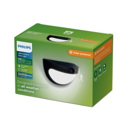 Philips 8721103105554 LED solar Außenwandleuchte Swyn | 4W integrierte LED-Quelle | 400lm | 2700K