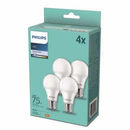Philips 8718699694968 LED-Lampe 4x10W / 75W | E27 | 1055lm | A60 | 4000k