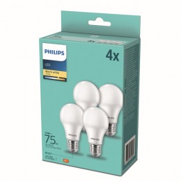 Philips 8718699694982 LED-Lampe 4x10W / 75W | E27 | 1055lm | A60 | 2700k