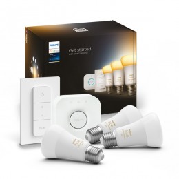 Philips Hue 8719514291232 LED-Lampen und Bridge Starter Kit 3x8w | E27 | 1100lm | 2200-6500k - weiß