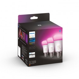 Philips Hue 8719514328389 LED-Lampen 3x65w | E27 | 800lm | 2000-6500K | RGB