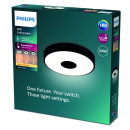 Philips 8720169301290 LED Deckenleuchte Coiner | 24W integrierte LED-Quelle | 2700lm | 2700K