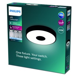 Philips 8720169301313 LED Deckenleuchte Coiner | 24W integrierte LED-Quelle | 2800lm | 4000K
