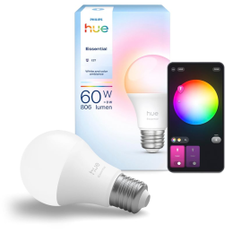 Philips Hue 8720169392182 LED intelligente Lampe Essential  | 8W E27  LED | 806lm | 2200-6500+RGBK