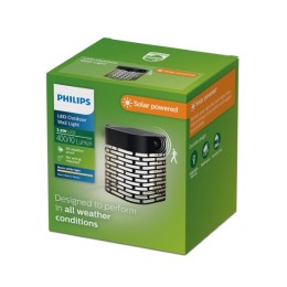 Philips 8721103105578 LED solar Außenwandleuchte Hara | 4W integrierte LED-Quelle | 400lm | 2700K