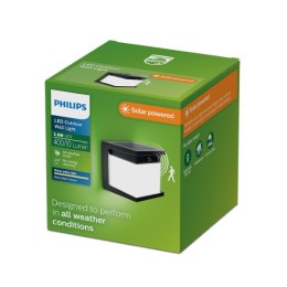Philips 8721103105530 LED solar Außenwandleuchte Diara | 4W integrierte LED-Quelle | 400lm | 2700K