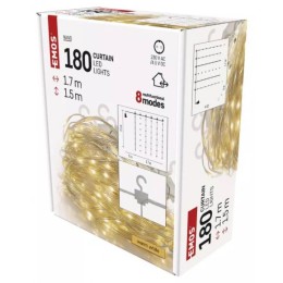 Emos D3EW02 Lichterkette - Vorhang Nano 1,7x1,5m 2,7W | 180 LEDs | 2700K | IP44