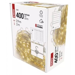 Emos D3EW04 Lichterkette - Vorhang Nano 2,9x2m 3,6W | 400 LEDs | 2700K | IP44