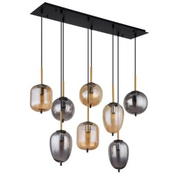 Globo 15345-8A Pendel-Kronleuchter BLACKY E14