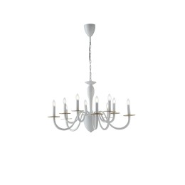 Luce Ambiente Design I-ARMSTRONG/10 BCO Pendel-Kronleuchter ARMSTRONG E14