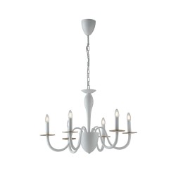 Luce Ambiente Design I-ARMSTRONG/6 BCO Pendel-Kronleuchter ARMSTRONG E14