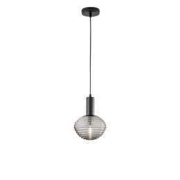 Luce Ambiente Design I-RIPPLE-S18-NER Pendel-Kronleuchter RIPPLE | 1×60W E27