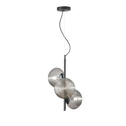 Luce Ambiente Design I-RIPPLE-S3-NER Pendel-Kronleuchter RIPPLE | 3×60W E27