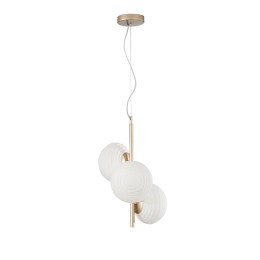 Luce Ambiente Design I-RIPPLE-S3-ORO Pendel-Kronleuchter RIPPLE | 3×60W E27
