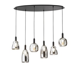 Luce Ambiente Design I-WEIZEN-S6 Pendel-Kronleuchter WEIZEN E14