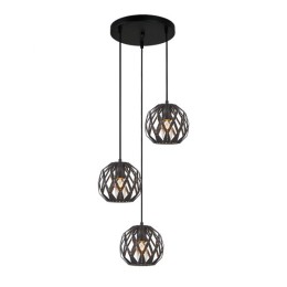 Italux PND-22341-3SA-BK Pendel-Kronleuchter Hilo E27